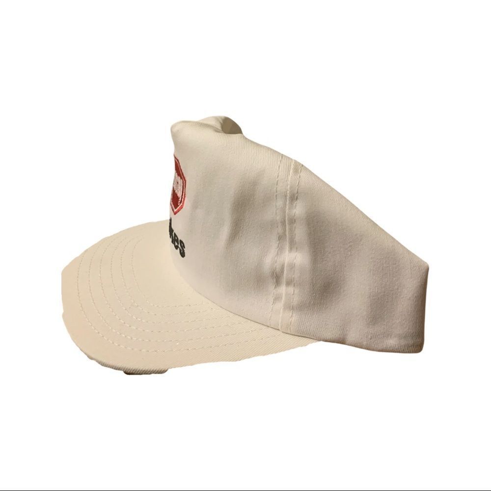 White vintage MGM Brakes Trucker SnapBack Hat. RACING GEAR! - Picture 4 of 6